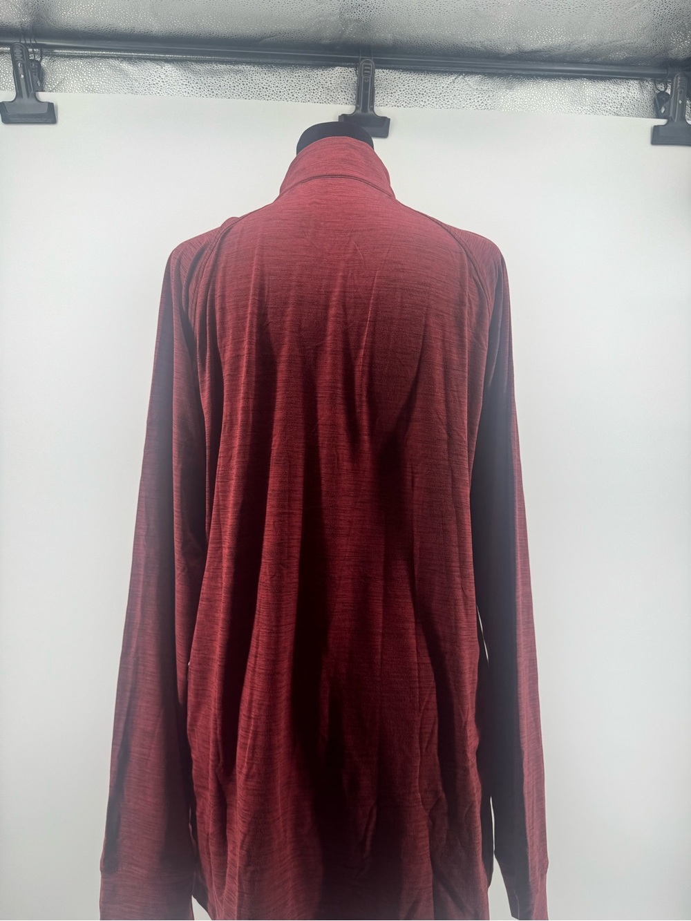 Born Primitive WomensMaroon Heathered Quarter-Zip Long Sleeve Top size XXL NWT - Picture 5 of 6